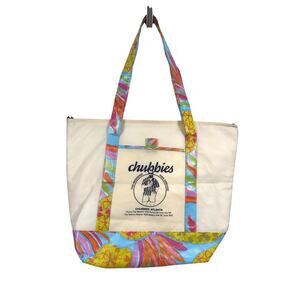 Chubbies Cooler Bag Tropical Cream Insulated Tote Atlanta Zip Top
